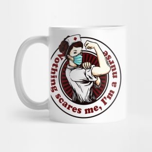 Nothing scares me I'm a nurse, Nursing school design Mug